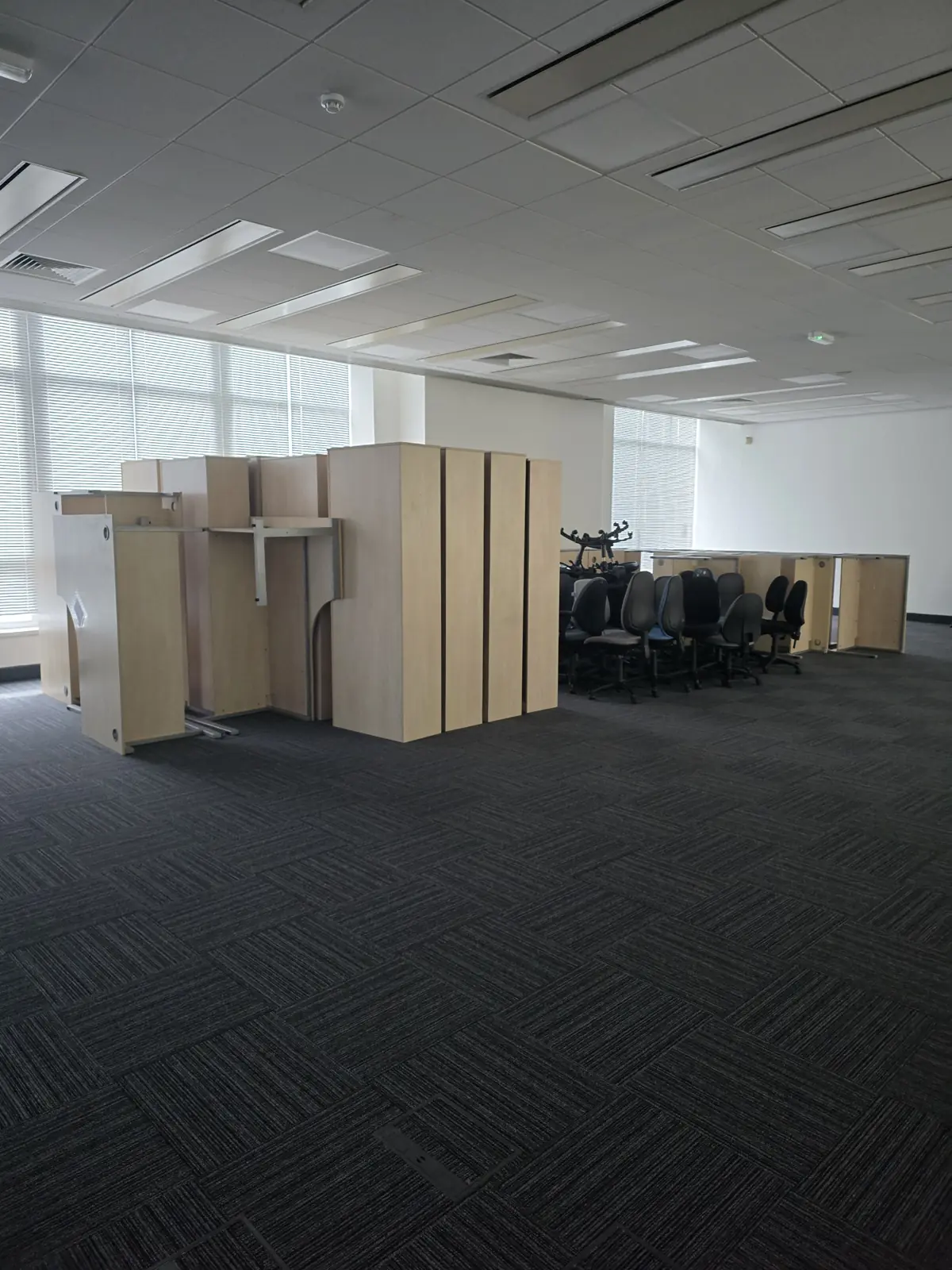 Office furniture built into planned blocks in Newcastle