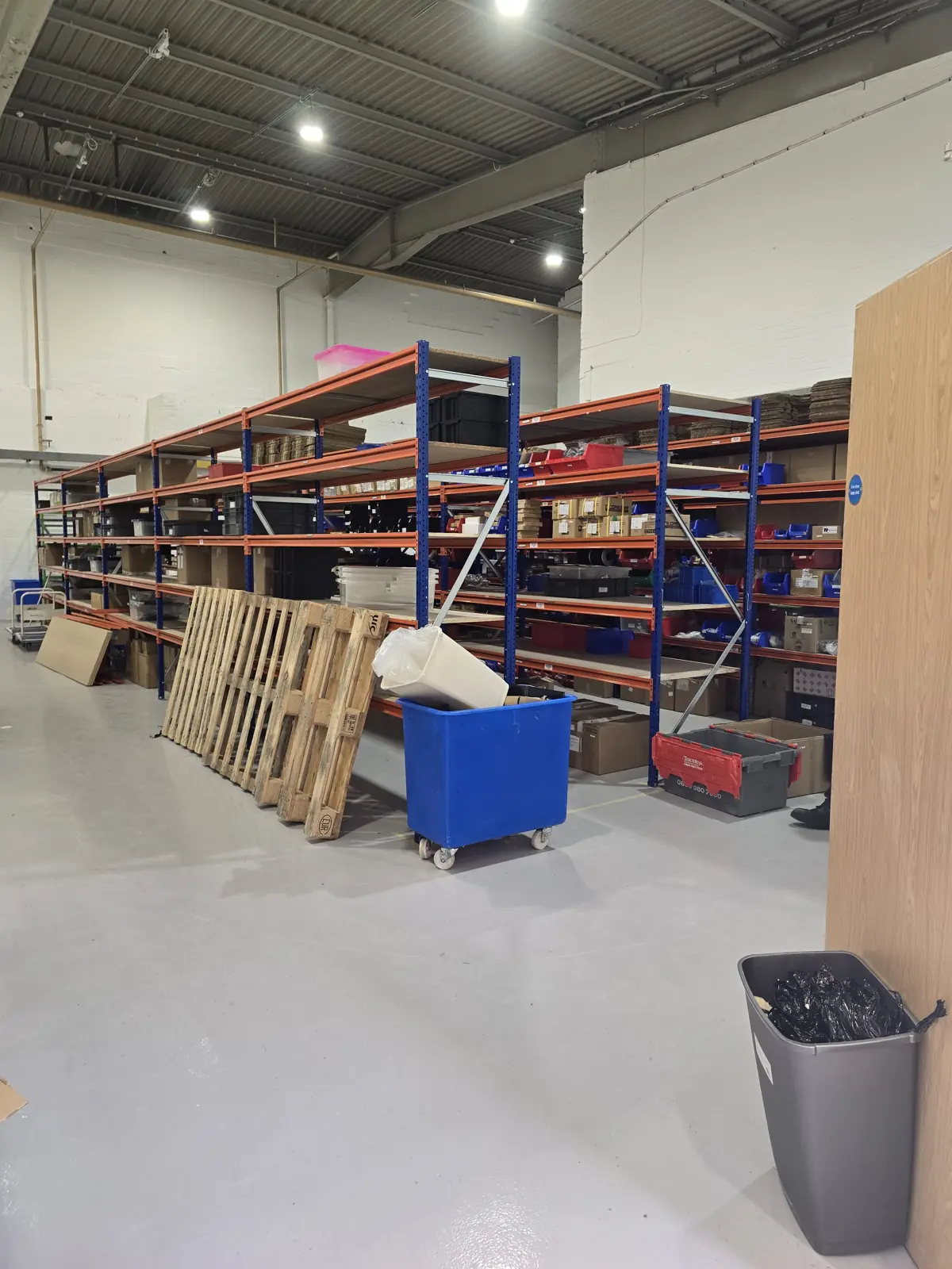 Warehouse racking installed and stocked in Wigan